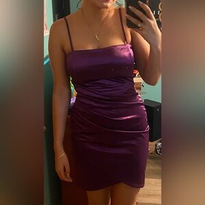 Windsor purple satin dress size medium